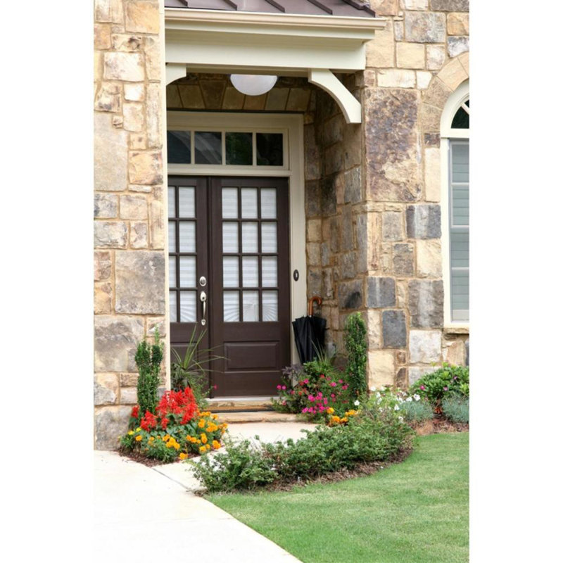 Rustic White Alabaster Glass Outdoor Flush Mount Light