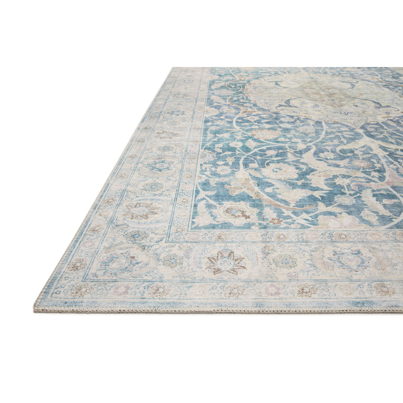 Ivory Elegance 5' x 7' Synthetic Easy-Care Stain-Resistant Area Rug