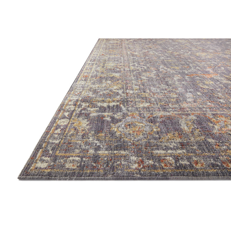 Rosemarie Graphite Multi 9' x 12' Reversible Synthetic Area Rug
