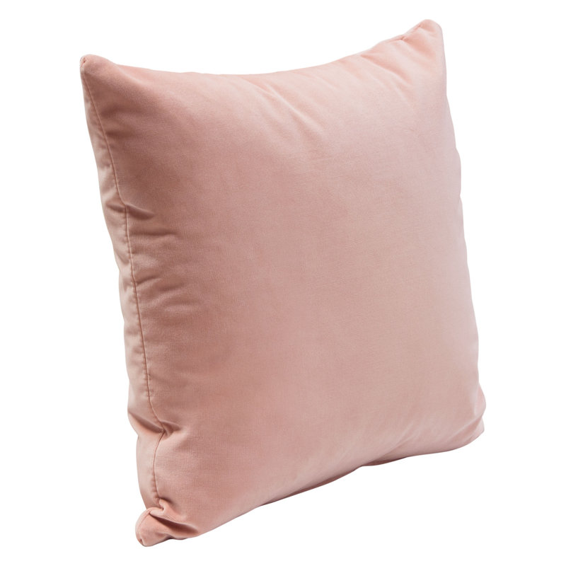 Blush Pink Velvet 16" Square Accent Pillow Set