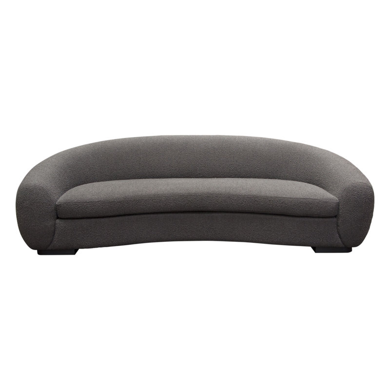 Charcoal Boucle Textured 97'' Track Arm Sofa