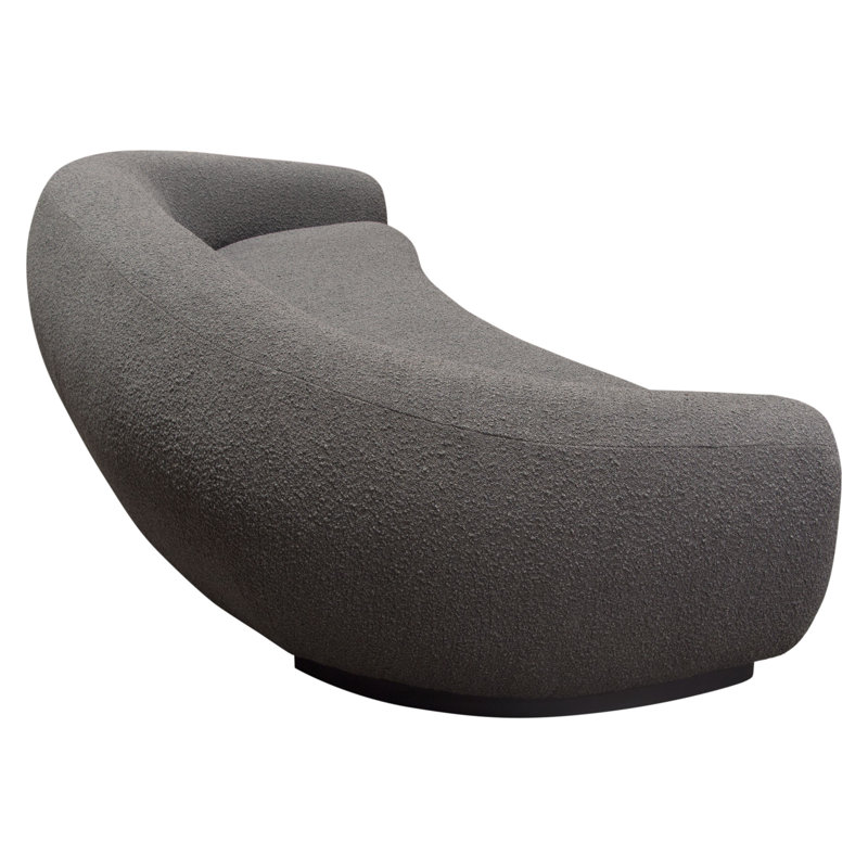 Charcoal Boucle Textured 97'' Track Arm Sofa
