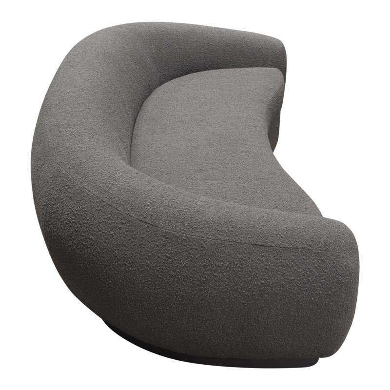 Charcoal Boucle Textured 97'' Track Arm Sofa
