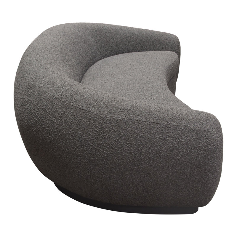 Charcoal Boucle Textured 97'' Track Arm Sofa