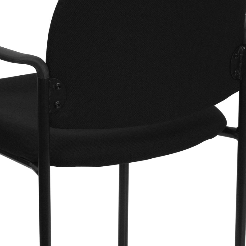 ErgoStack Black Fabric & Powder Coated Steel Reception Chair