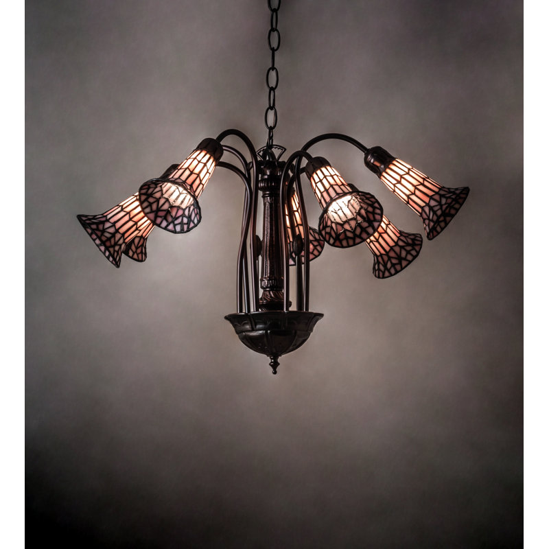 Meyda Tiffany Pond Lily 7-Light Mahogany Bronze Chandelier