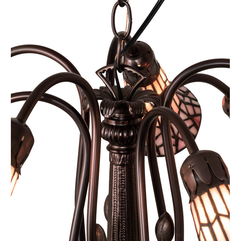 Meyda Tiffany Pond Lily 7-Light Mahogany Bronze Chandelier