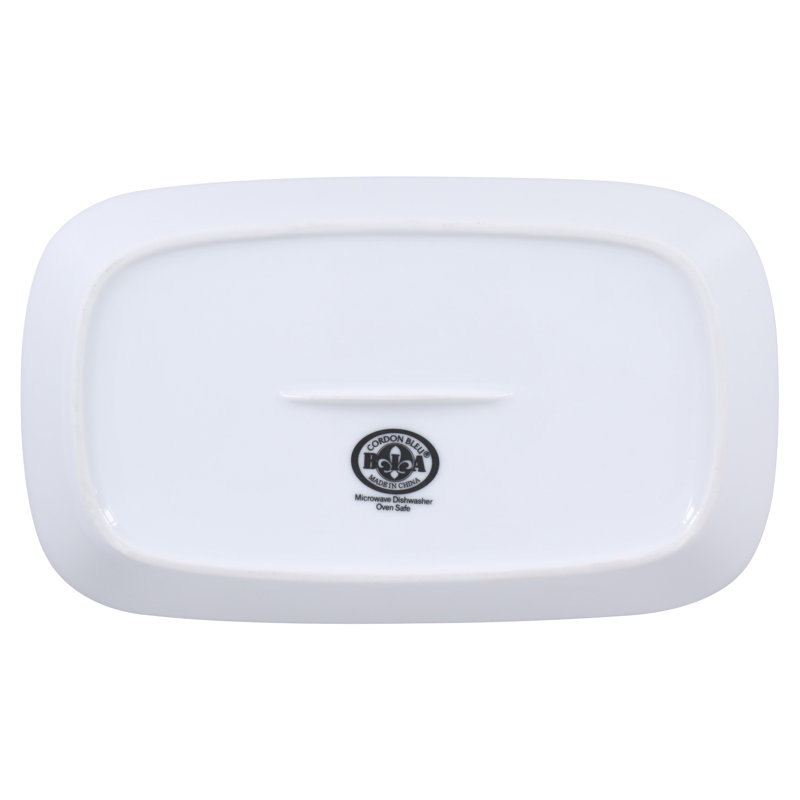 BIA Cordon Bleu Lido Porcelain 9.25" Rectangular Platters (Set of 4)