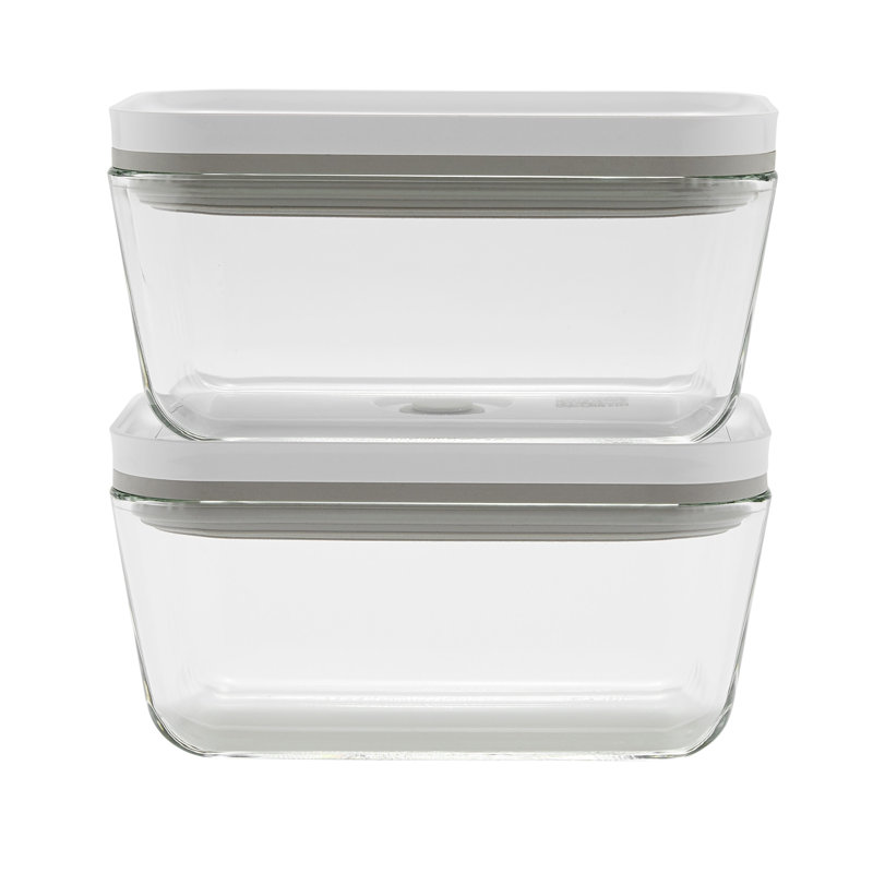 Clear Medium Glass Vacuum Sealer Food Storage Container Set