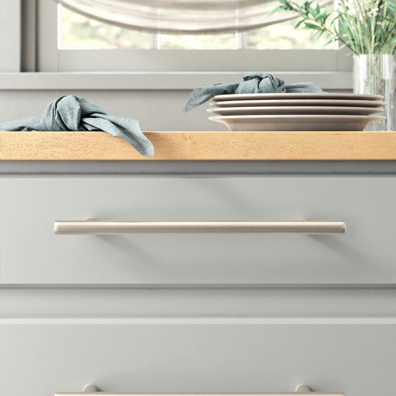 12-Inch Sterling Nickel Modern Bar Pull with Mounting Hardware