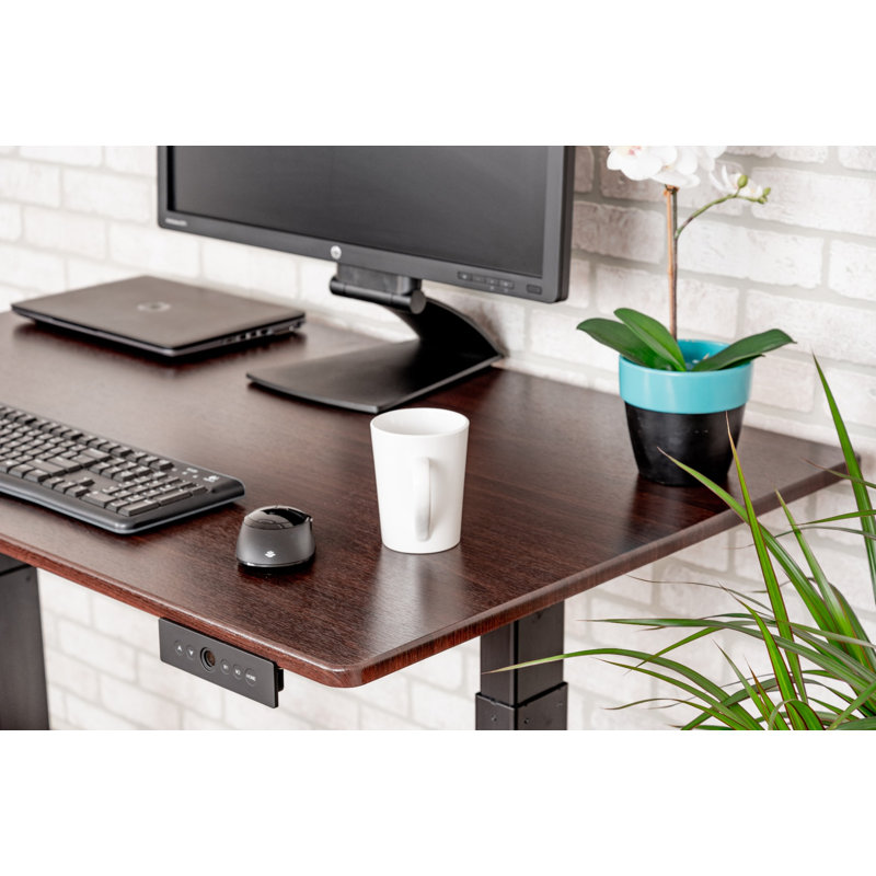 Luxor 60" Dual-Motor Electric Height Adjustable Desk in Dark Walnut