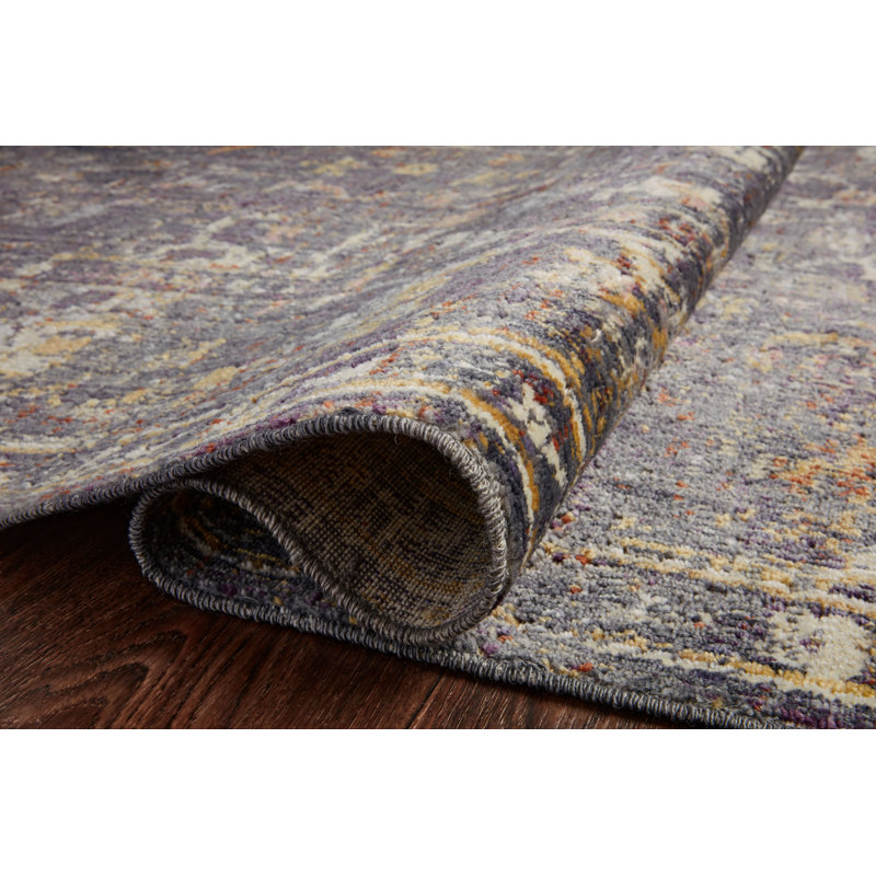 Rosemarie Graphite Multi 9' x 12' Reversible Synthetic Area Rug