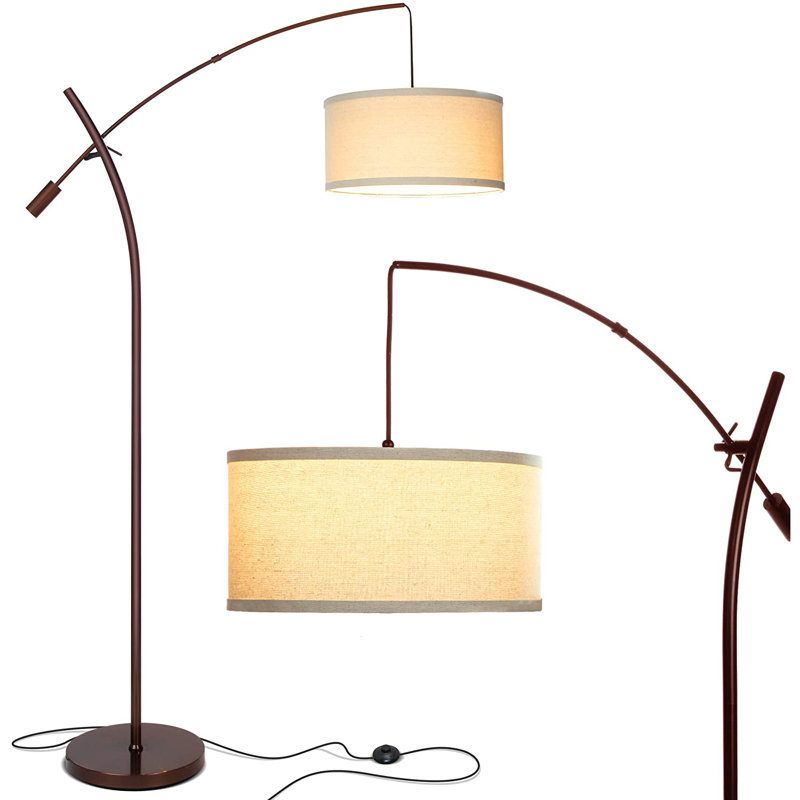 Grayson Bronze Adjustable Arc LED Floor Lamp