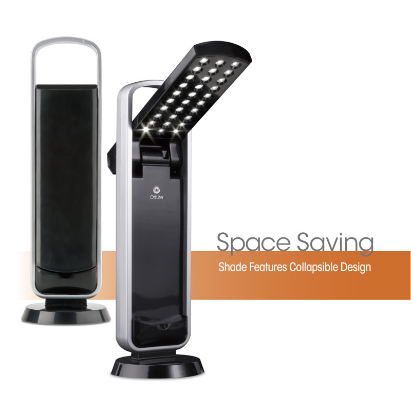Black Cordless Adjustable LED Task Lamp, 10.125" Height