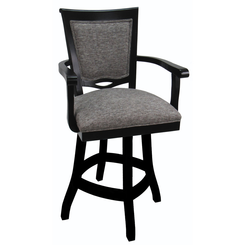 Mojave Gray 26" Swivel Solid Wood Counter Stool