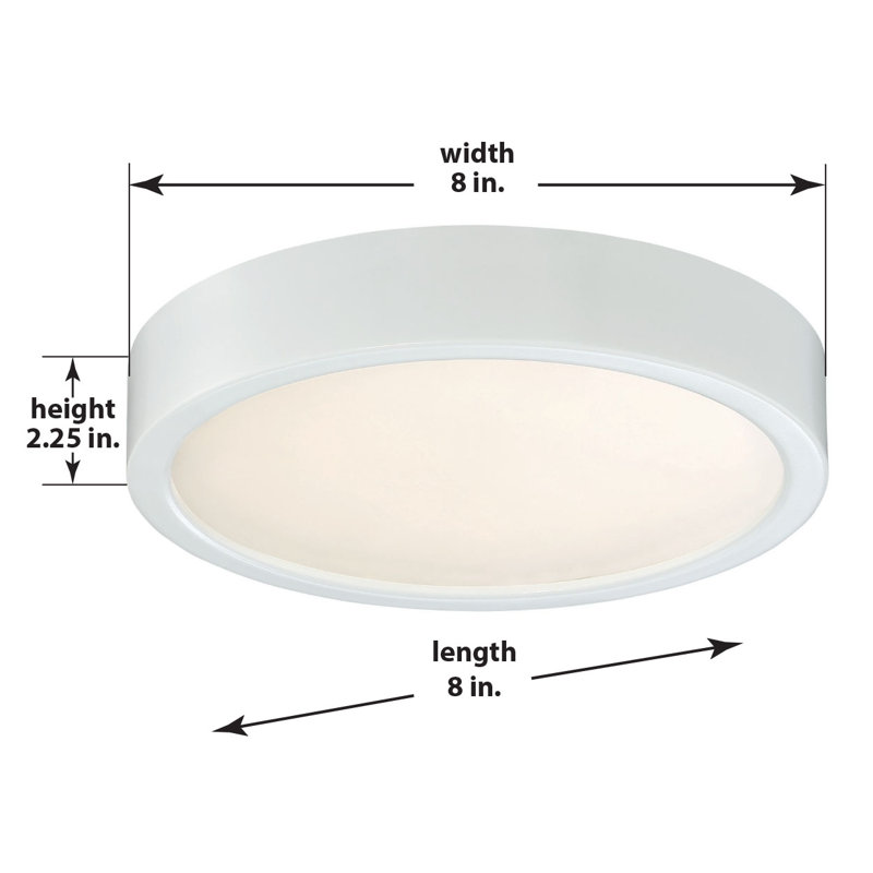 White Glass LED Flush Mount Ceiling Light