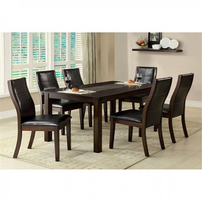 Emilio Brown Faux Leather Upholstered Parsons Side Chair