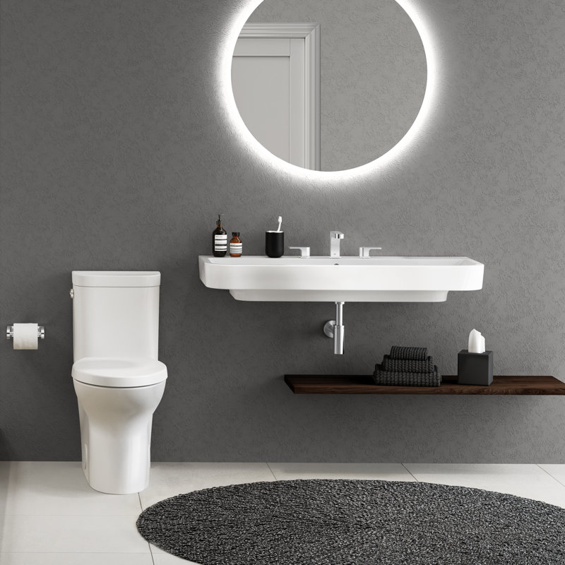 Canvas White High Efficiency Elongated One-Piece Toilet