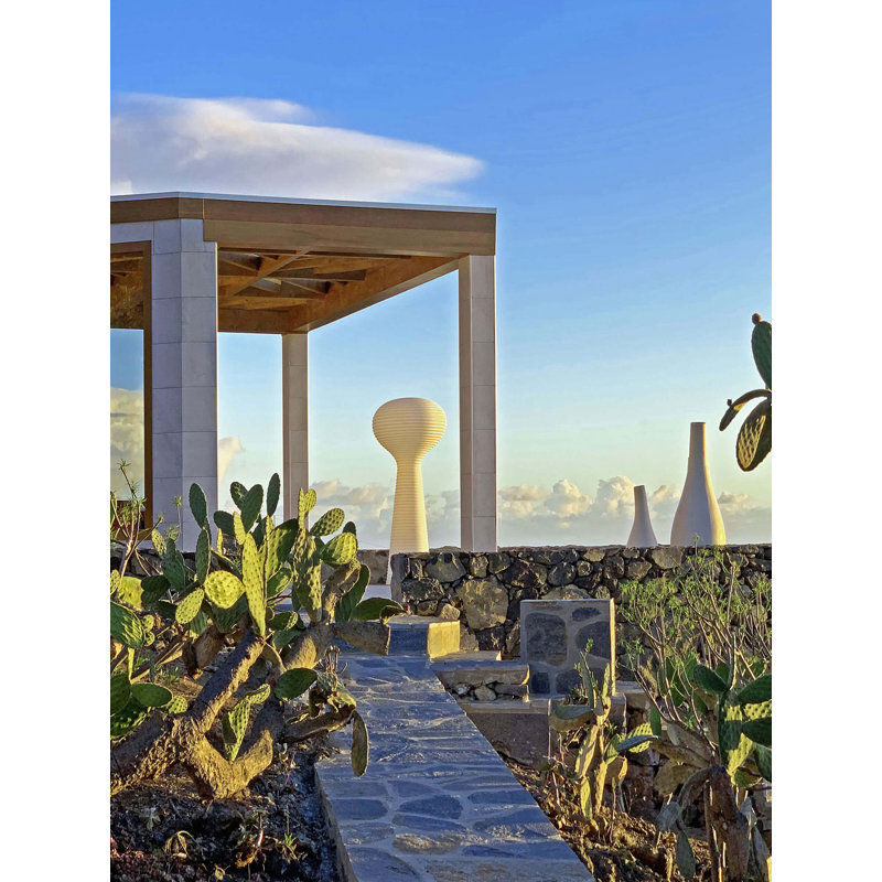 Bloom Matte Ice White Plug-In LED Outdoor Floor Lamp
