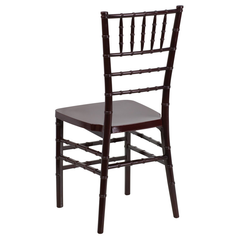 Elegant Mahogany Resin Chiavari Event Chair