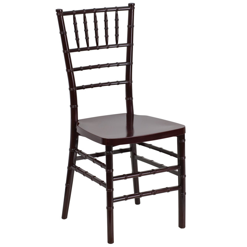 Elegant Mahogany Resin Chiavari Event Chair