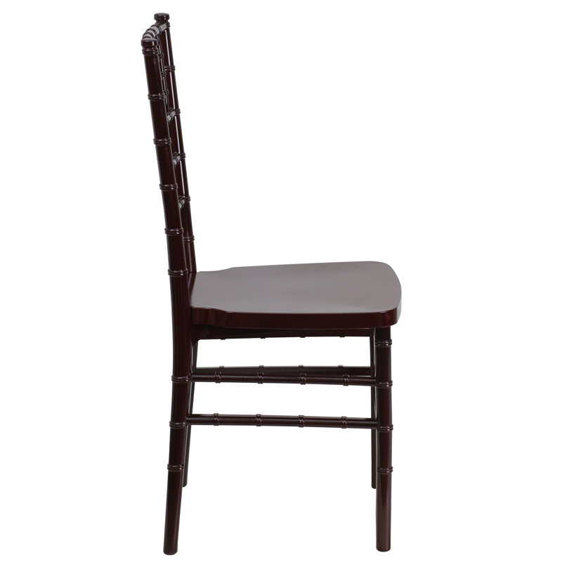 Elegant Mahogany Resin Chiavari Event Chair