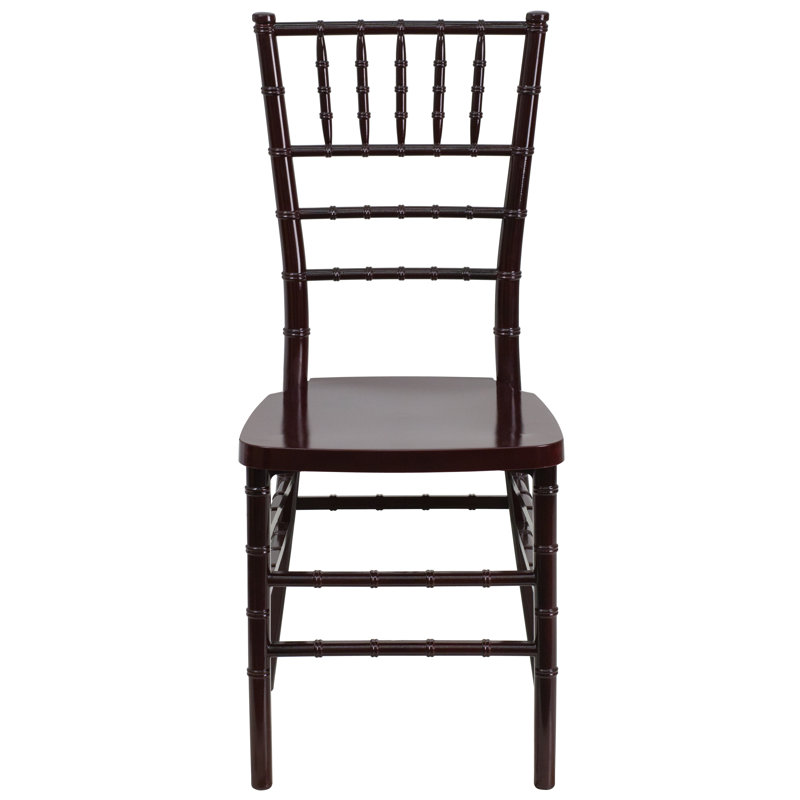 Elegant Mahogany Resin Chiavari Event Chair