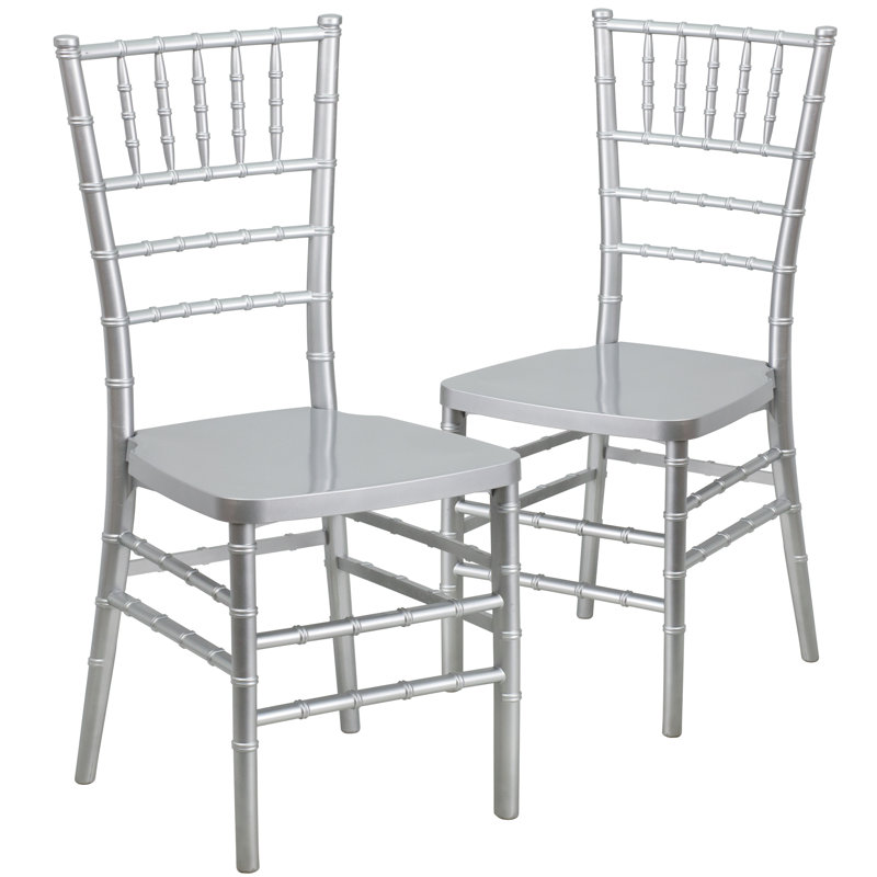 Elegant Silver Resin Chiavari Event Chair