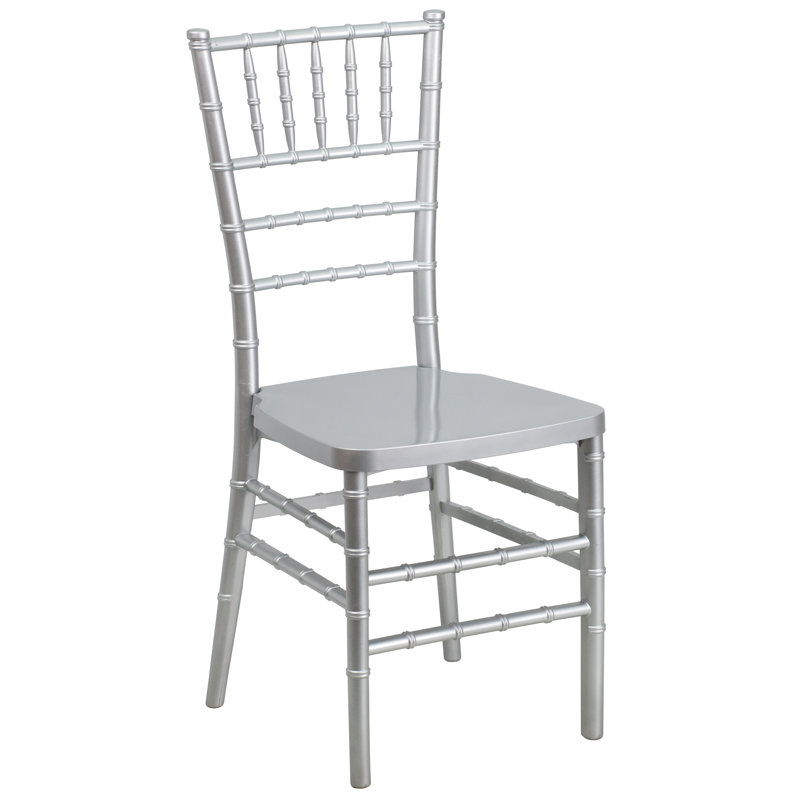 Elegant Silver Resin Chiavari Event Chair