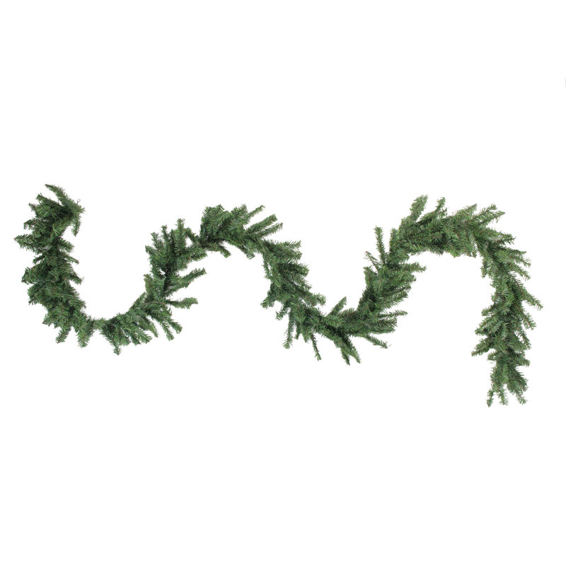Green 9' Artificial Pine Christmas Garland with Bendable Wire