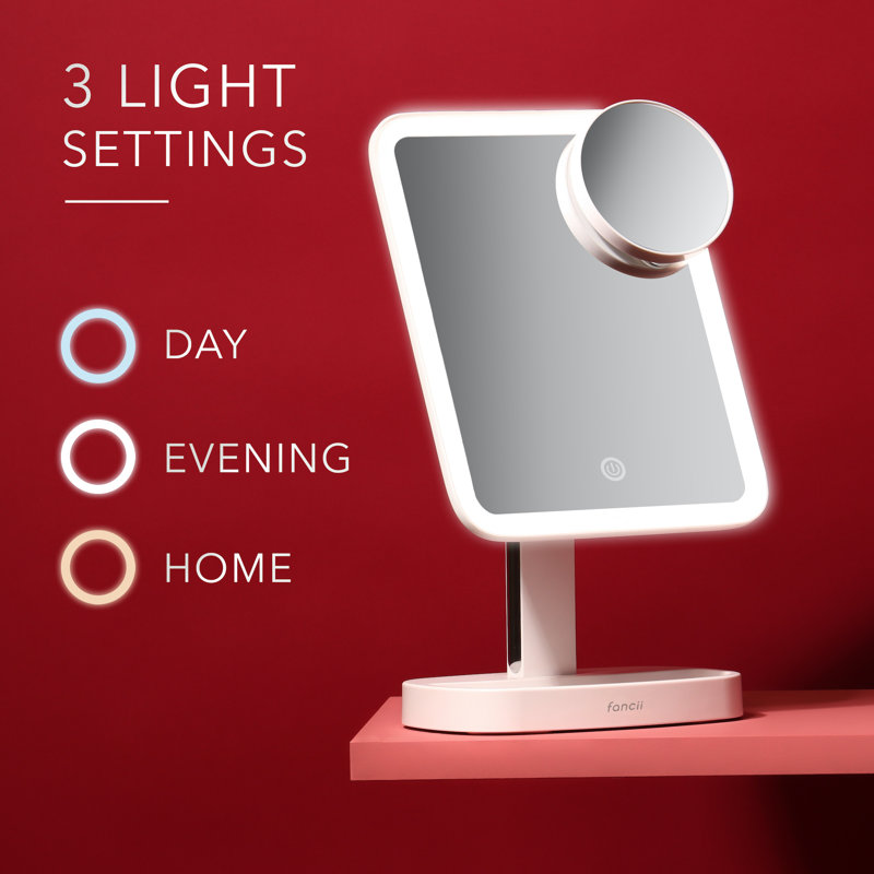 White LED Makeup Vanity Mirror with 15x Magnification