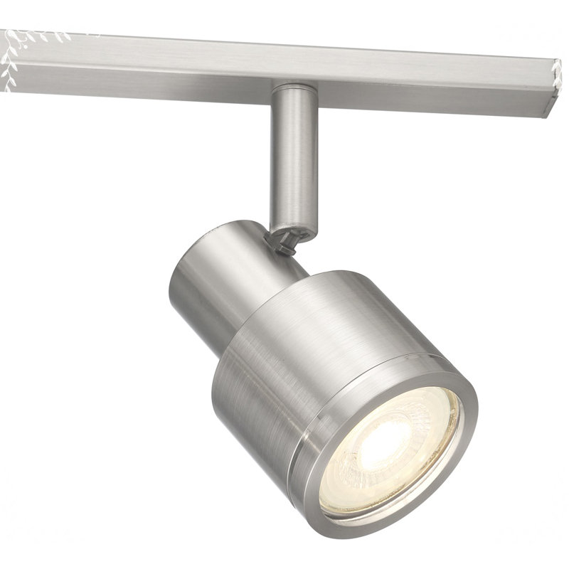 Lincoln Brushed Steel 3-Light LED Track Fixture