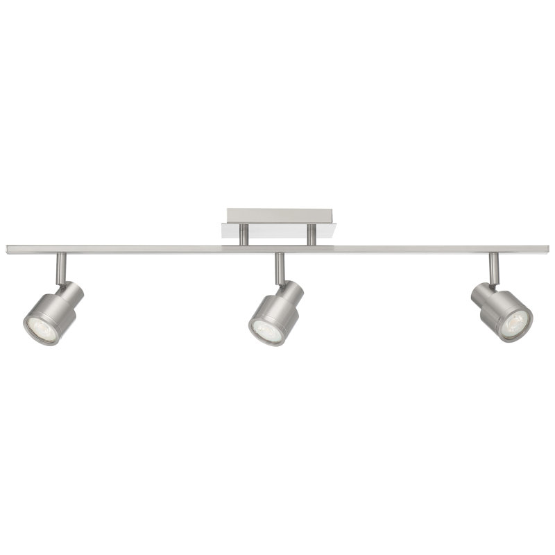 Lincoln Brushed Steel 3-Light LED Track Fixture