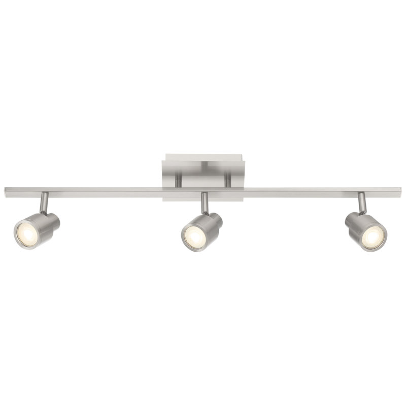 Lincoln Brushed Steel 3-Light LED Track Fixture