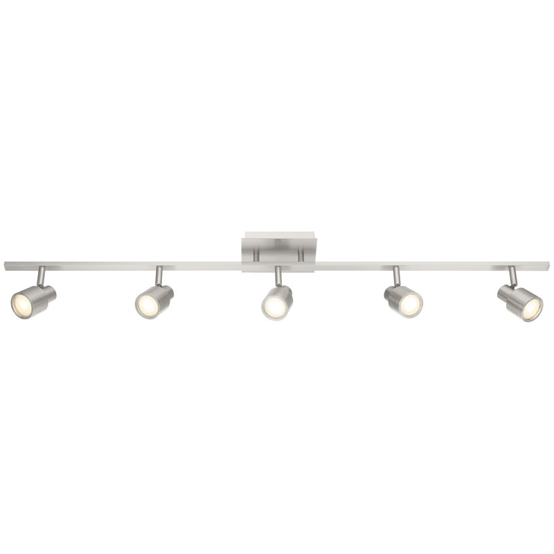 Lincoln Brushed Steel 5-Light LED Track Head