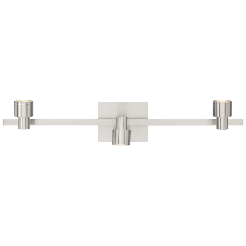 Lincoln Brushed Steel 3-Light LED Track Fixture