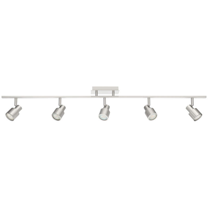 Lincoln Brushed Steel 5-Light LED Track Head