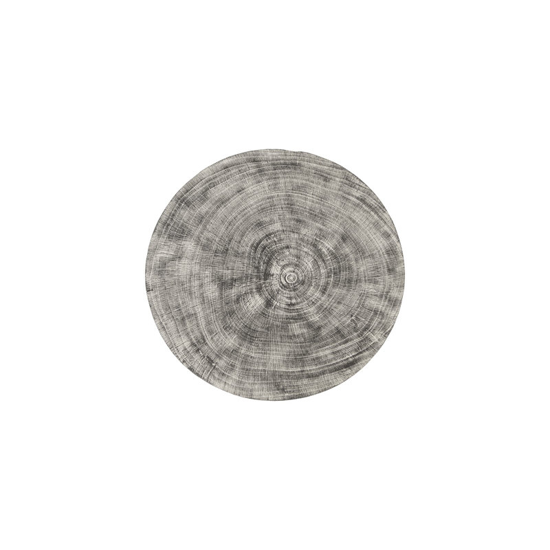 Gray Solid Wood 15" Transitional Accent Stool