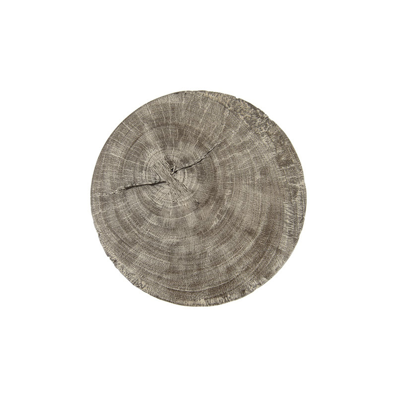 Gray Chamcha Wood Transitional Accent Stool