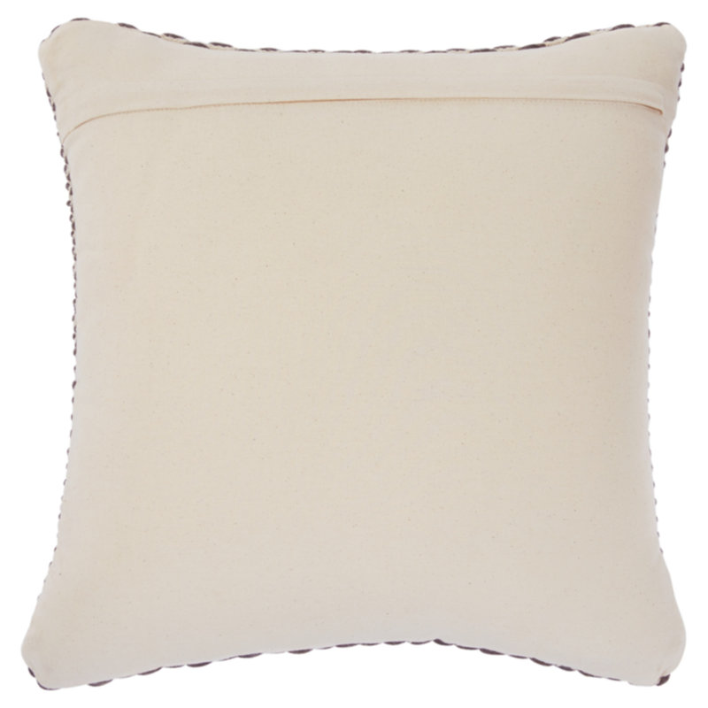 Gray and Natural Woven 20" Contemporary Throw Pillow