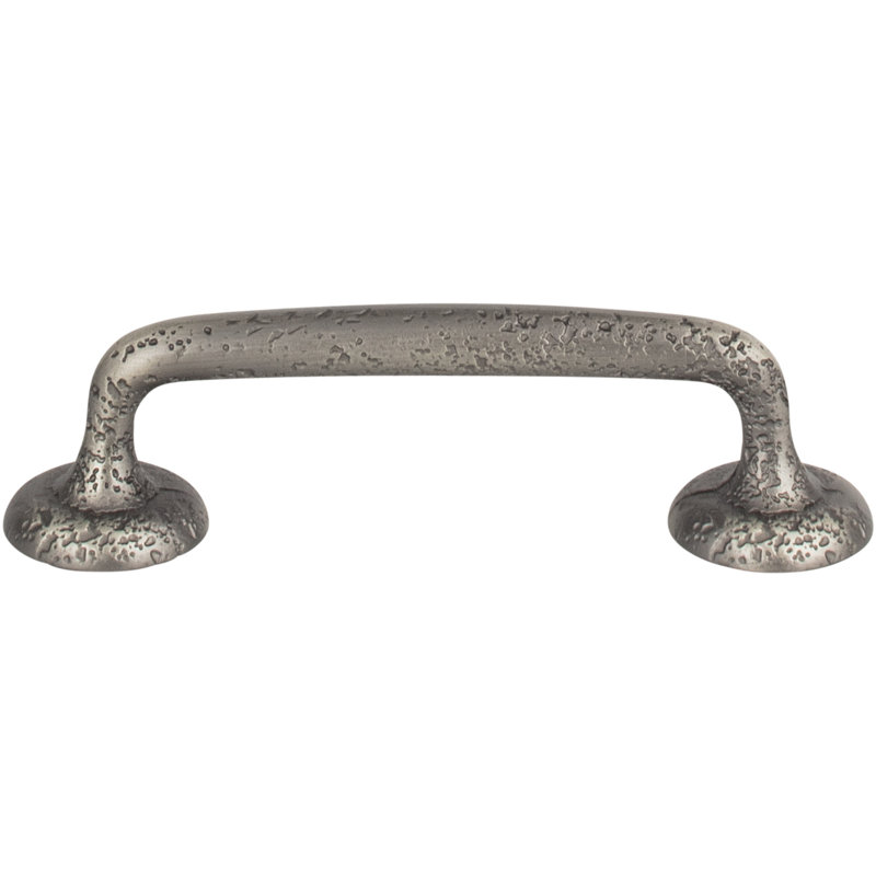 Pewter Rustic Industrial Bar Handle with Mounting Hardware
