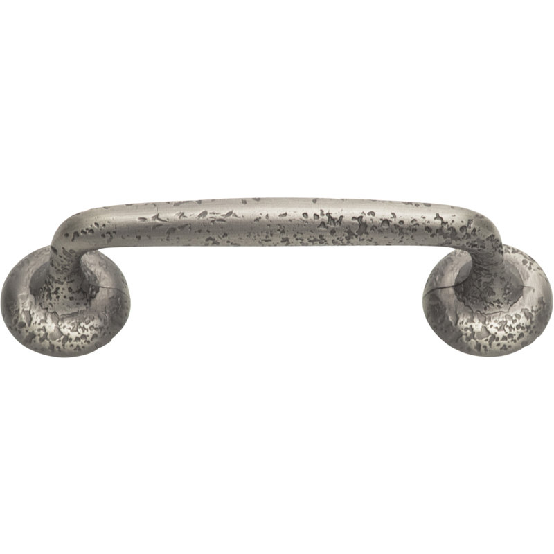 Pewter Rustic Industrial Bar Handle with Mounting Hardware