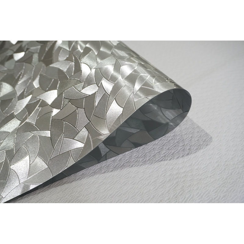 Silver Leaf Design Vinyl Placemats Set of 4