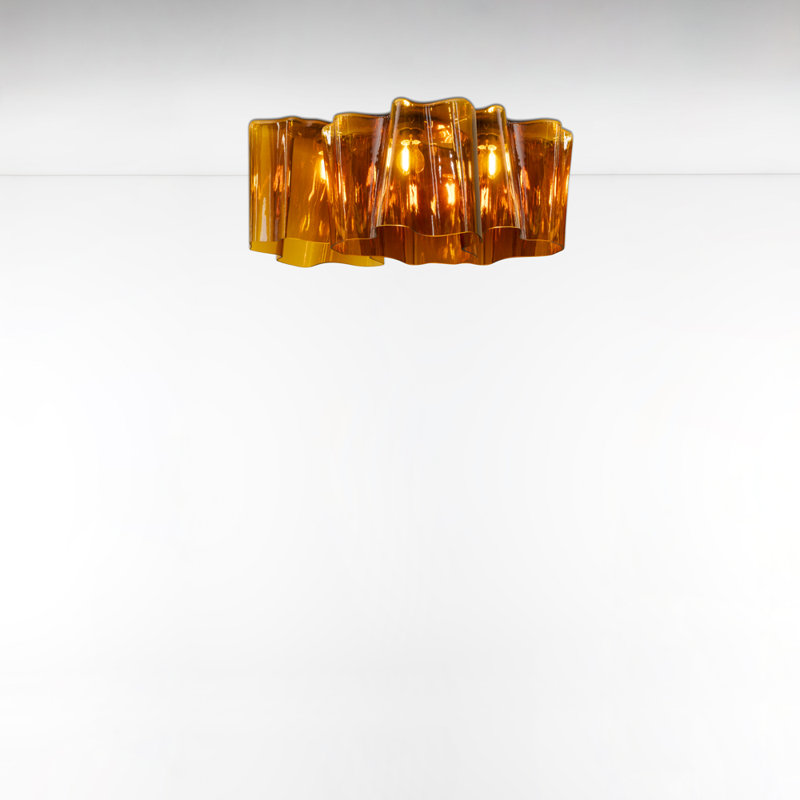 Mini Logico Triple Linear LED Flush Mount in Gray Smoke