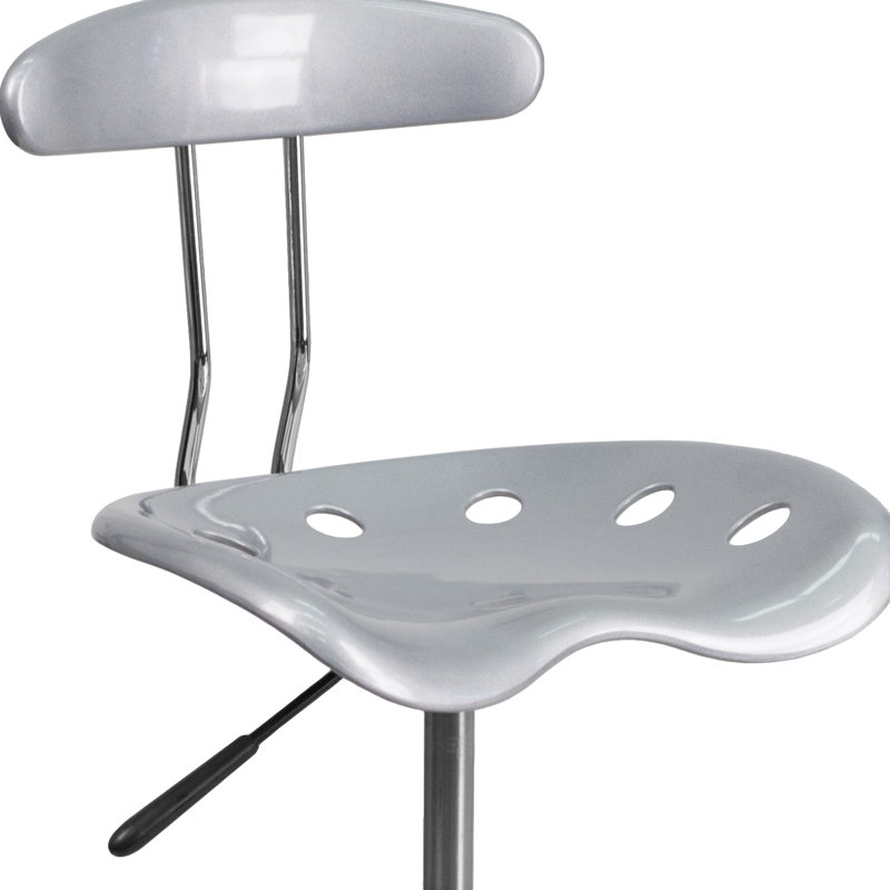 Elliott Compact Swivel Task Chair with Chrome Tractor Seat