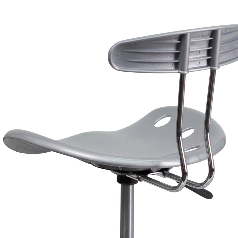 Elliott Compact Swivel Task Chair with Chrome Tractor Seat
