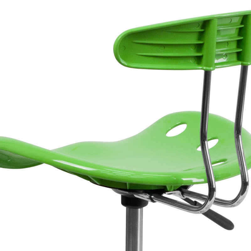 Elliott Vibrant Apple Green Ergonomic Swivel Task Chair with Chrome Base