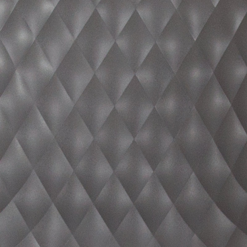 Quilted Diamond Gray Plastic Stackable Modern Chair