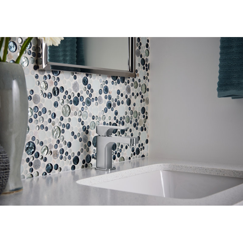 Polished Nickel Single Handle Modern Bathroom Faucet
