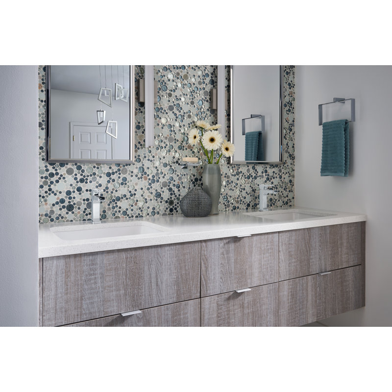 Polished Nickel Modern Single Handle 6'' Lavatory Faucet